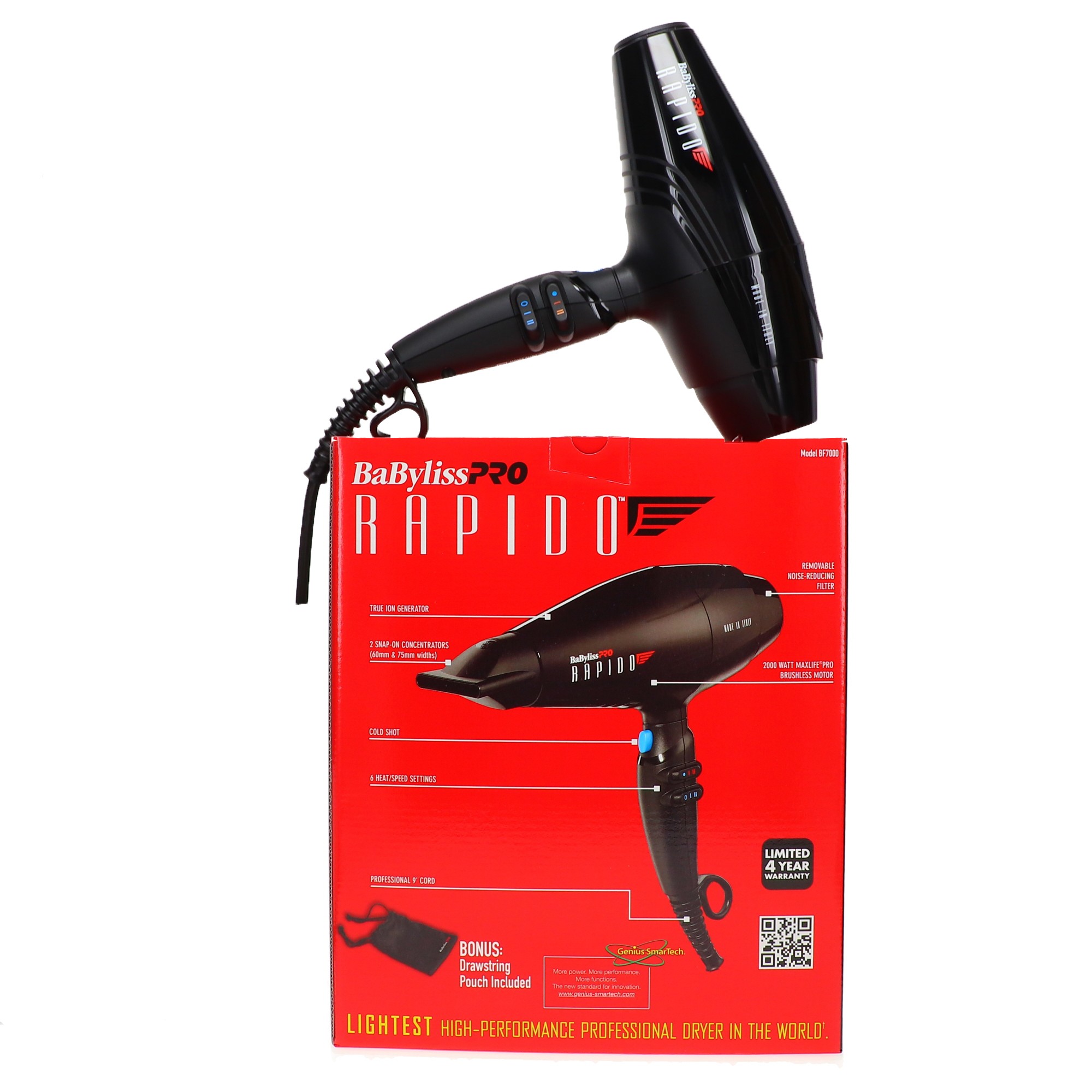 BaBylissPRO Rapido Dryer Black