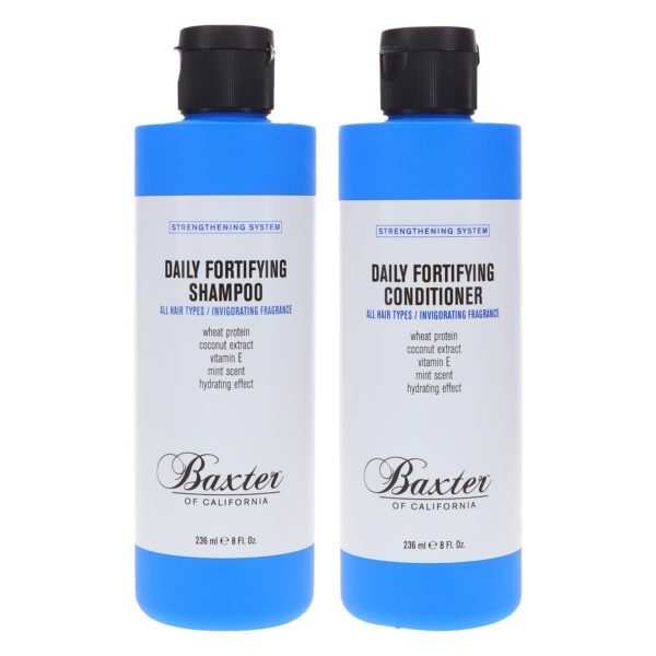 Baxter of California Daily Fortifying Shampoo 8 oz & Daily Fortifying Conditioner 8 oz Combo Pack