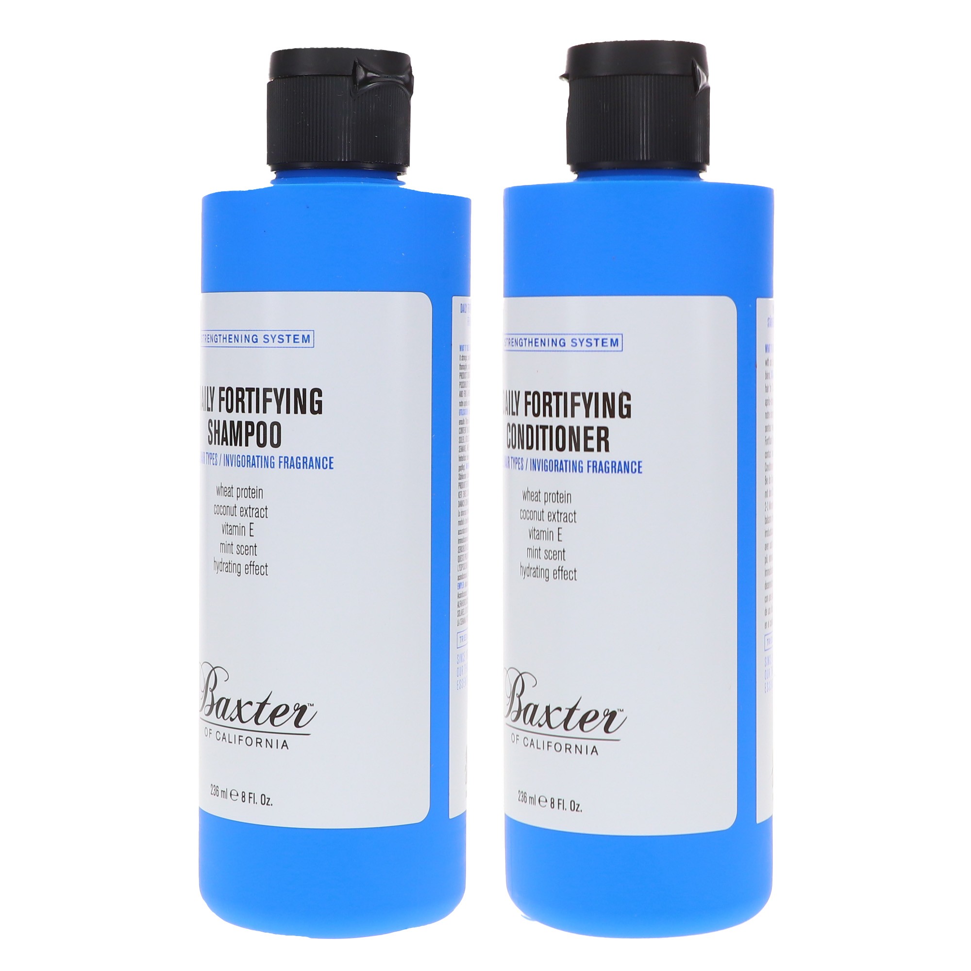 Baxter of California Daily Fortifying Shampoo 8 oz & Daily Fortifying Conditioner 8 oz Combo Pack