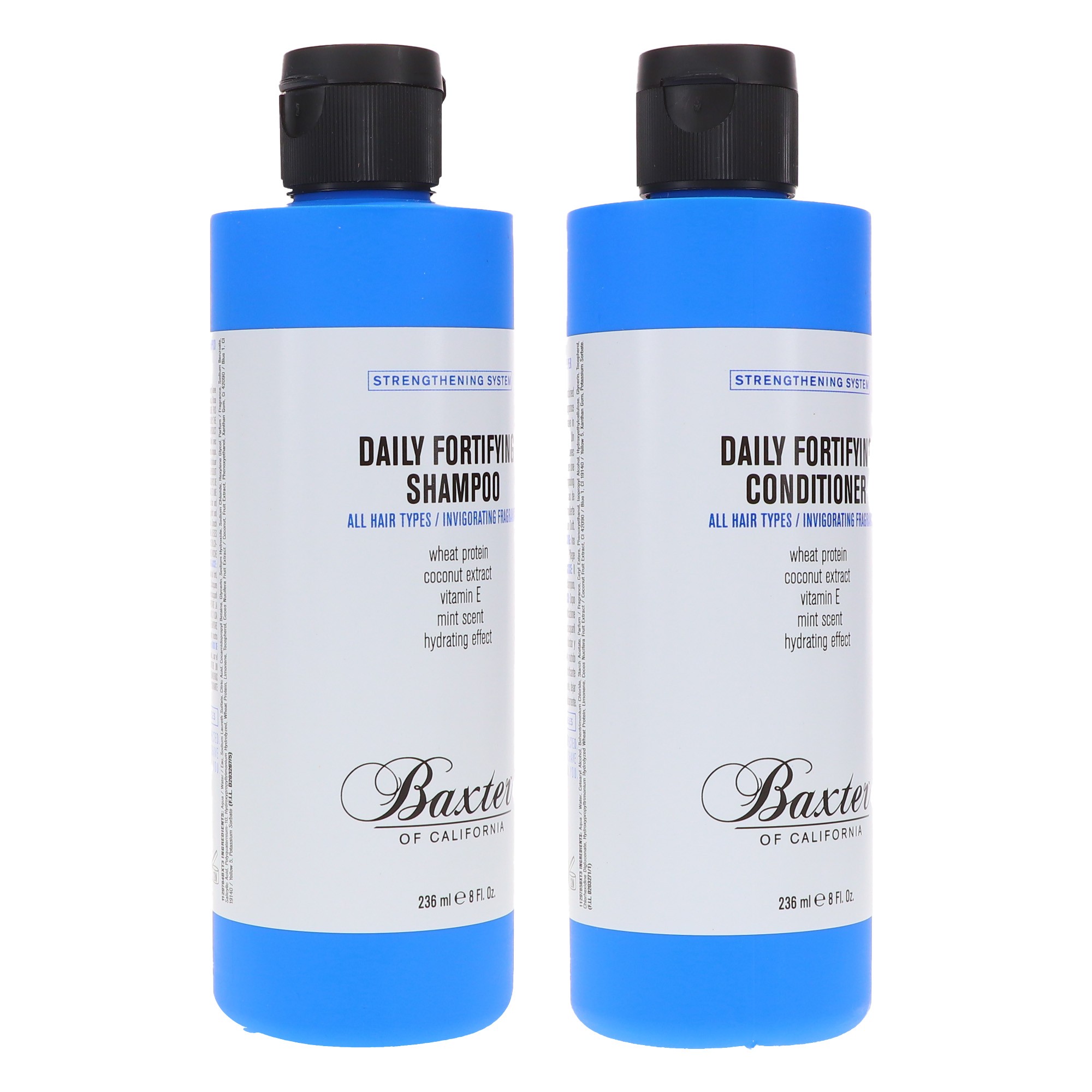 Baxter of California Daily Fortifying Shampoo 8 oz & Daily Fortifying Conditioner 8 oz Combo Pack