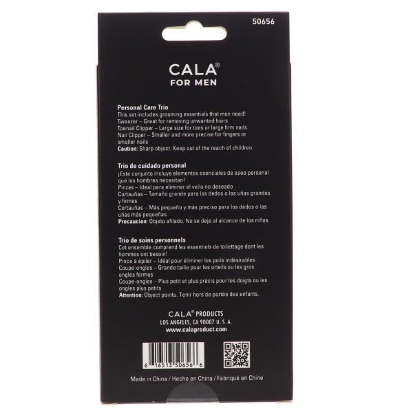 CALA Men's Personal Care Trio Matte Black