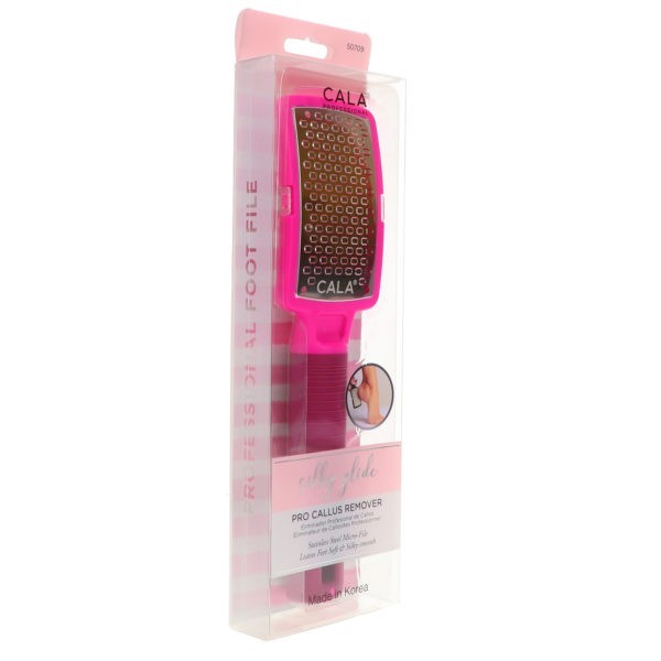 CALA Nail Clipper Duo Coral, Tweezer Duo Coral & Silky Glide Pro Callus Remover Hot Pink Combo Pack