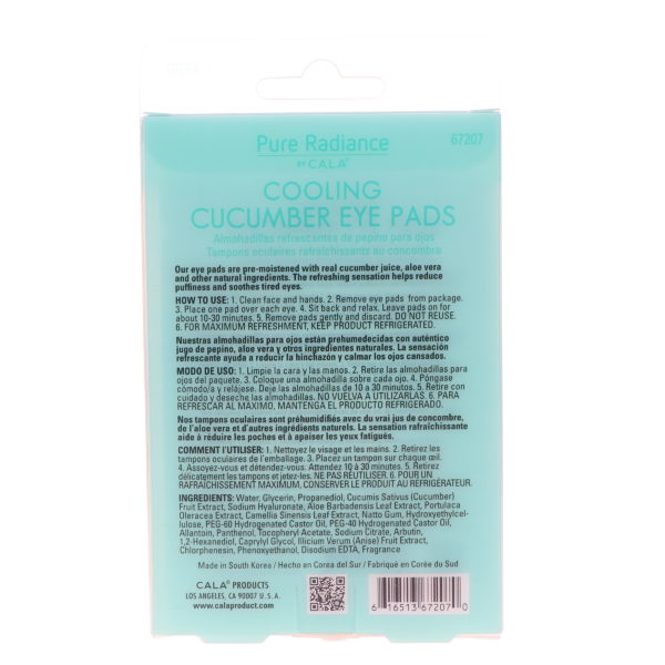 CALA Pure Radiance Cooling Cucumber Eye Patches 5 ct