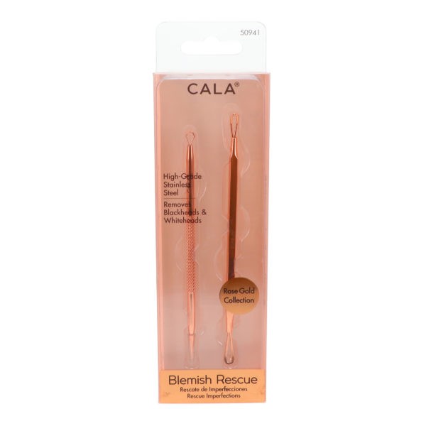 CALA Rose Gold Blemish Rescue Kit 2 pc & Silky Glide Pro Callus Remover Black Combo Pack