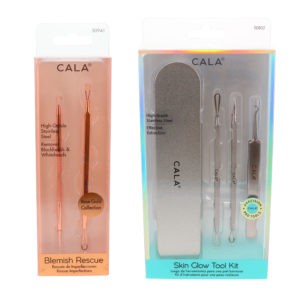 CALA Rose Gold Blemish Rescue Kit 2 pc & Skin Glow Tool Kit 3 ct Combo Pack