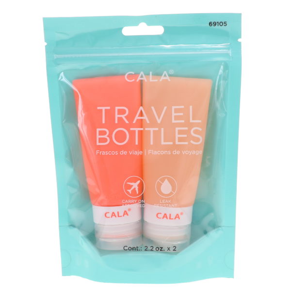 CALA Silicone Travel Bottles Coral