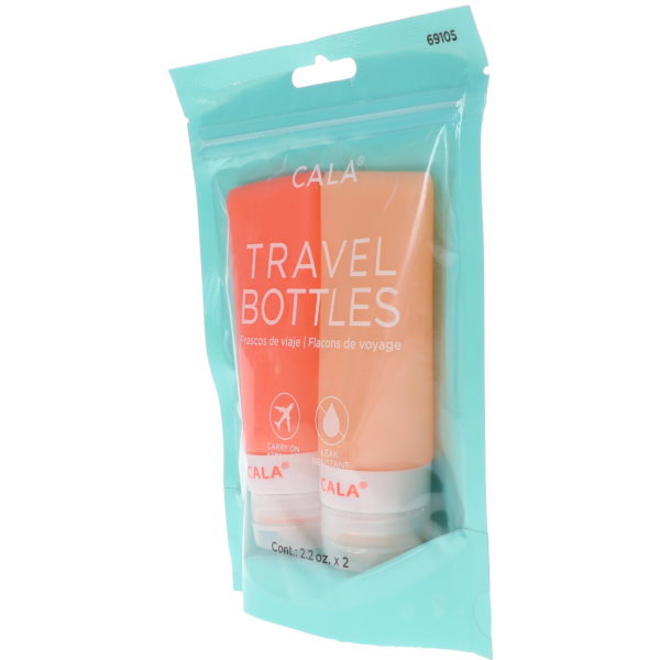 CALA Silicone Travel Bottles Coral