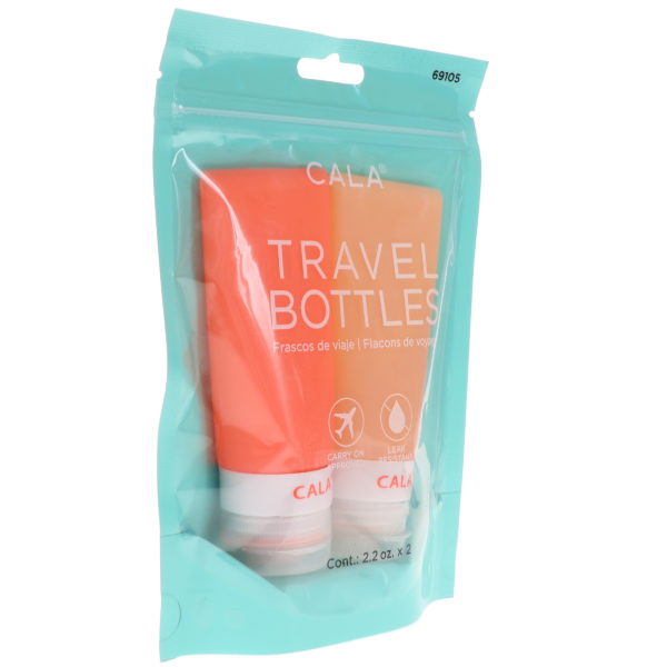 CALA Silicone Travel Bottles Coral