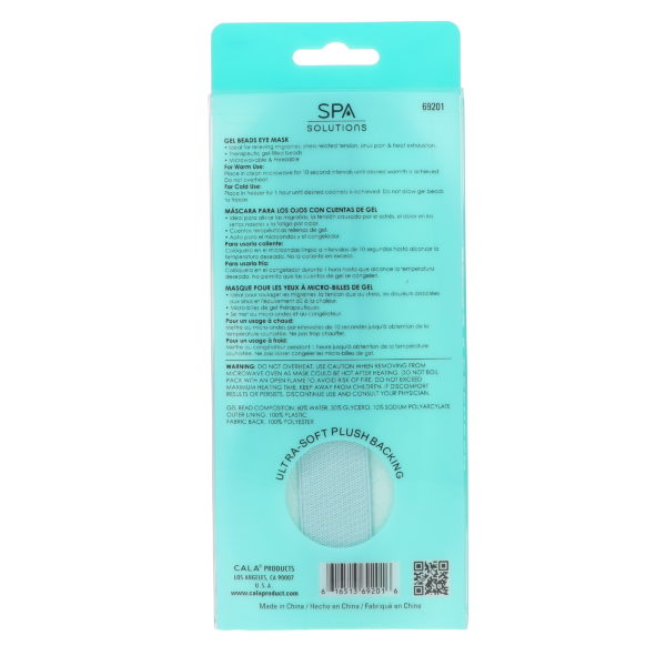 CALA Spa Solutions Gel Beads Eye Mask Aqua