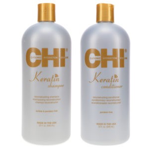CHI Keratin Reconstructing Shampoo 32 oz & Keratin Reconstructing Conditioner 32 oz Combo Pack