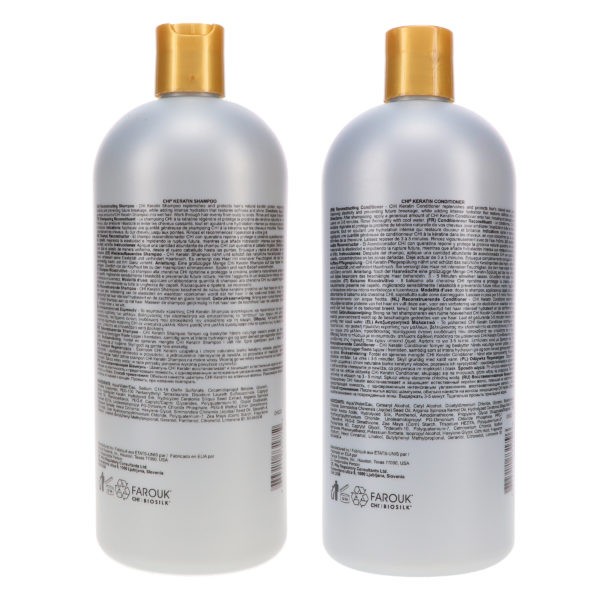 CHI Keratin Reconstructing Shampoo 32 oz & Keratin Reconstructing Conditioner 32 oz Combo Pack