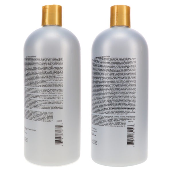 CHI Keratin Reconstructing Shampoo 32 oz & Keratin Reconstructing Conditioner 32 oz Combo Pack