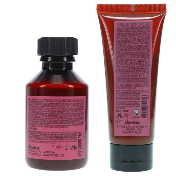 Davines NaturalTech Replumping Shampoo 3.38 oz & NaturalTech Replumping Conditioner 2.02  oz Combo Pack