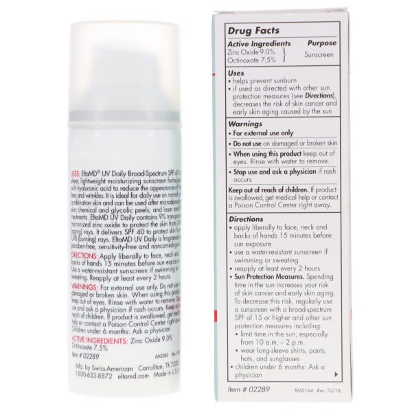 Elta MD UV Daily SPF 40 Broad Spectrum 1.7 oz 2 Pack