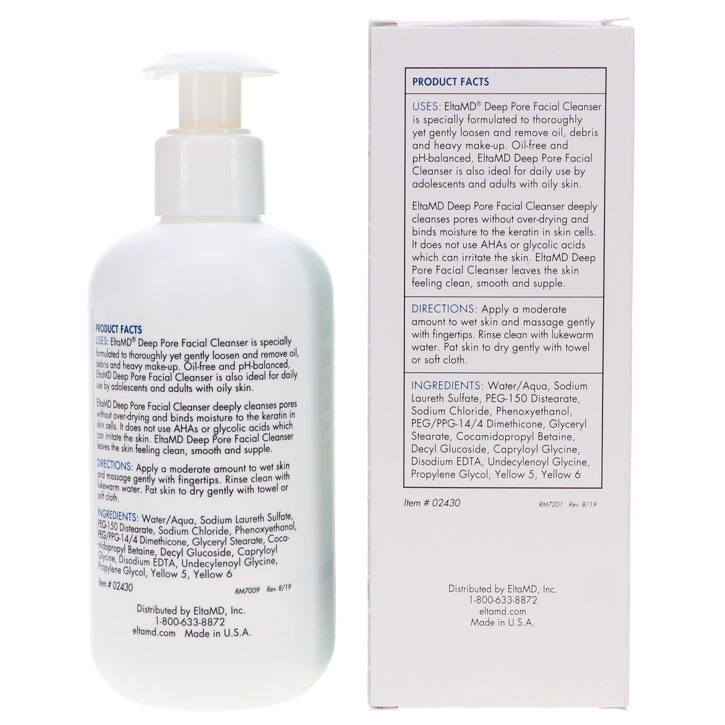 Elta MD Deep Pore Facial Cleanser 8 oz.