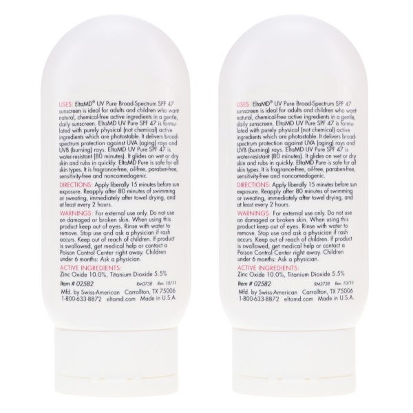 Elta MD UV Pure SPF 47 Broad Spectrum Sunscreen 4 oz 2 Pack