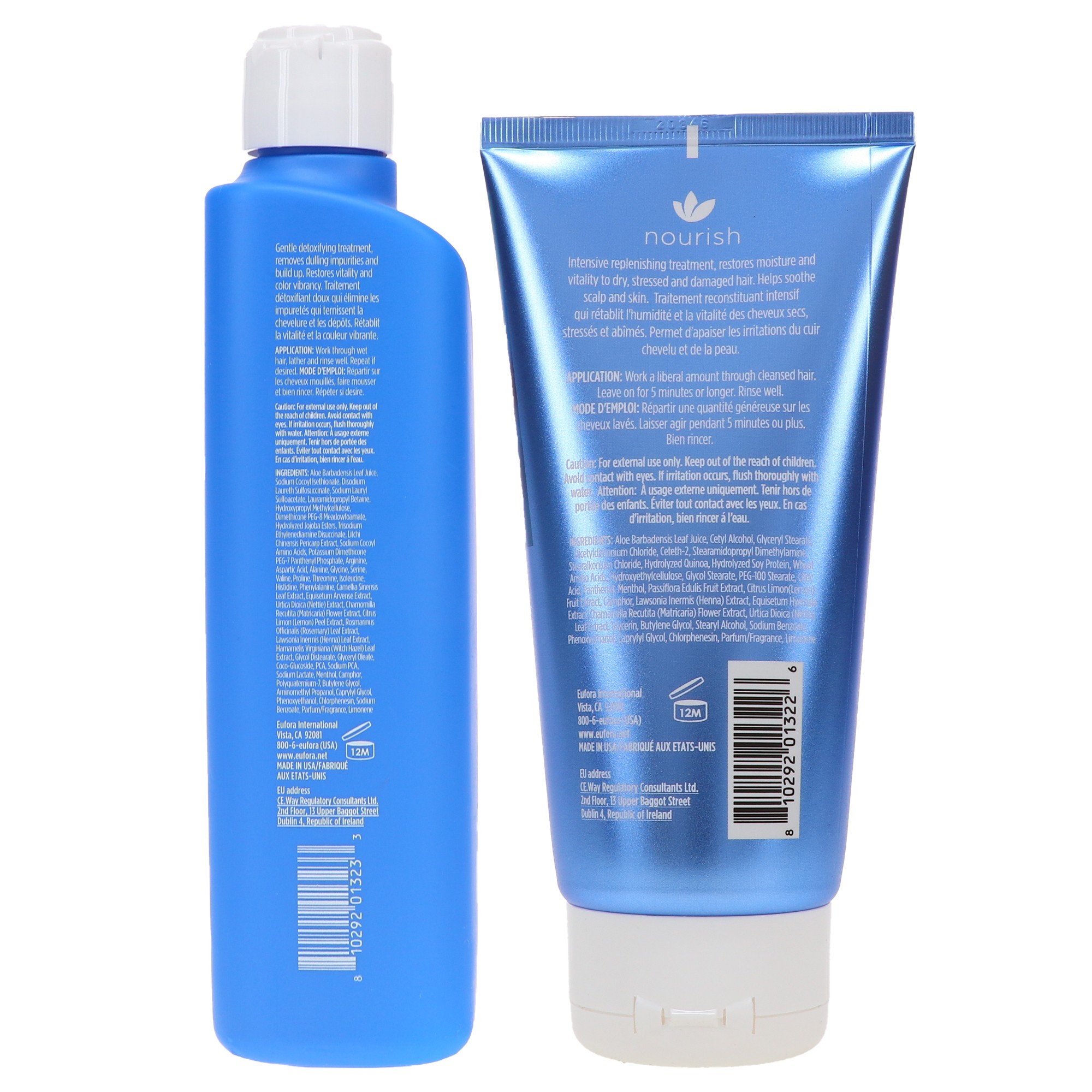 Eufora Nourish Urgent Repair Shampoo 8.45 oz & Nourishing Urgent Repair Treatment 6 oz Combo Pack