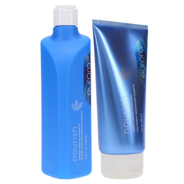 Eufora Nourish Urgent Repair Shampoo 8.45 oz & Nourishing Urgent Repair Treatment 6 oz Combo Pack