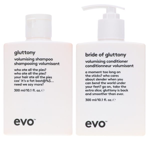 EVO Gluttony Volume Shampoo 10.14 oz & Bride Of Gluttony Conditioner 10.14 oz Combo Pack