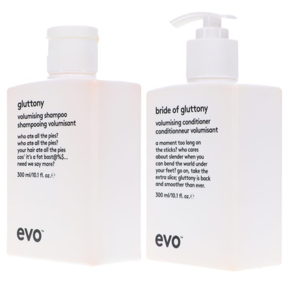 EVO Gluttony Volume Shampoo 10.14 oz & Bride Of Gluttony Conditioner 10.14 oz Combo Pack