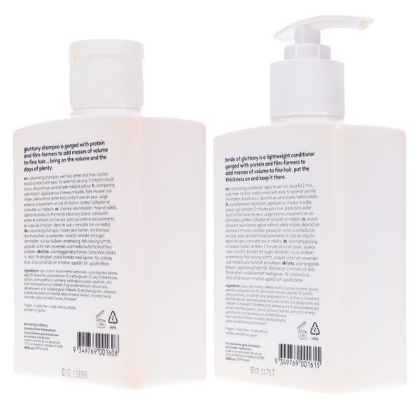 EVO Gluttony Volume Shampoo 10.14 oz & Bride Of Gluttony Conditioner 10.14 oz Combo Pack