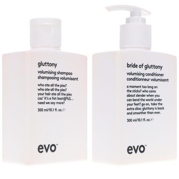 EVO Gluttony Volume Shampoo 10.14 oz & Bride Of Gluttony Conditioner 10.14 oz Combo Pack