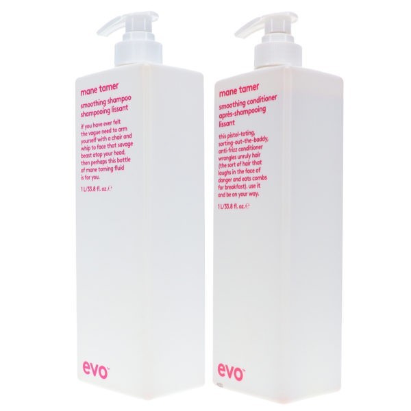 EVO Mane Tamer Smoothing Shampoo 33.8 oz & Mane Tamer Smoothing Conditioner 33.8 oz Combo Pack