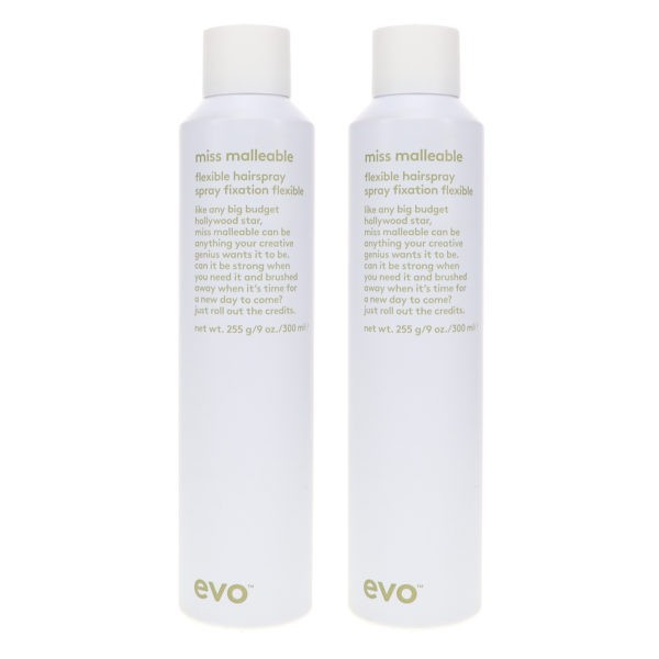 EVO Miss Malleable Flexible Hairspray 9 oz 2 Pack