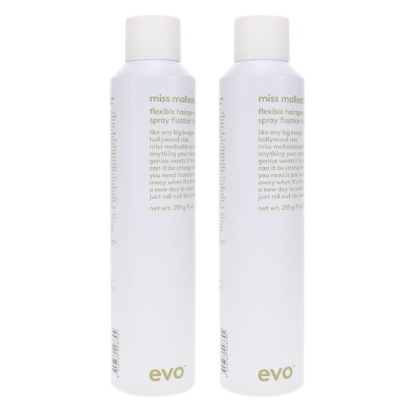 EVO Miss Malleable Flexible Hairspray 9 oz 2 Pack