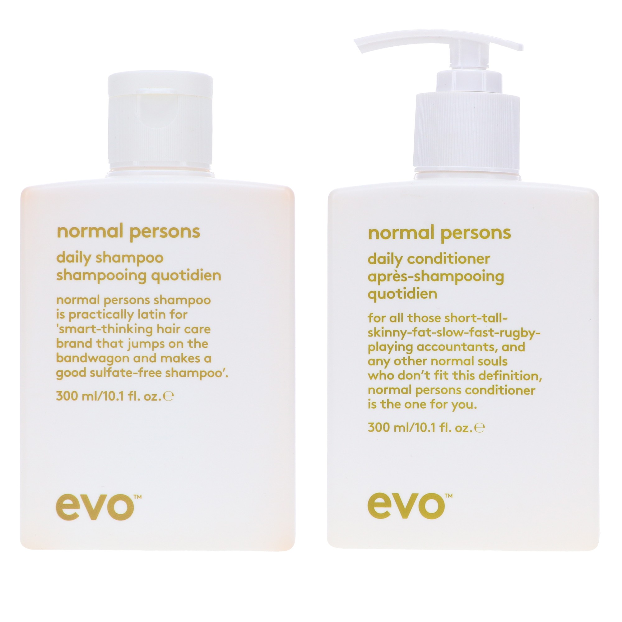 EVO Normal Persons Daily Shampoo 10.1 oz & Normal Persons Daily Conditioner 10.14 oz Combo Pack