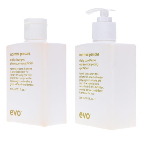 EVO Normal Persons Daily Shampoo 10.1 oz & Normal Persons Daily Conditioner 10.14 oz Combo Pack