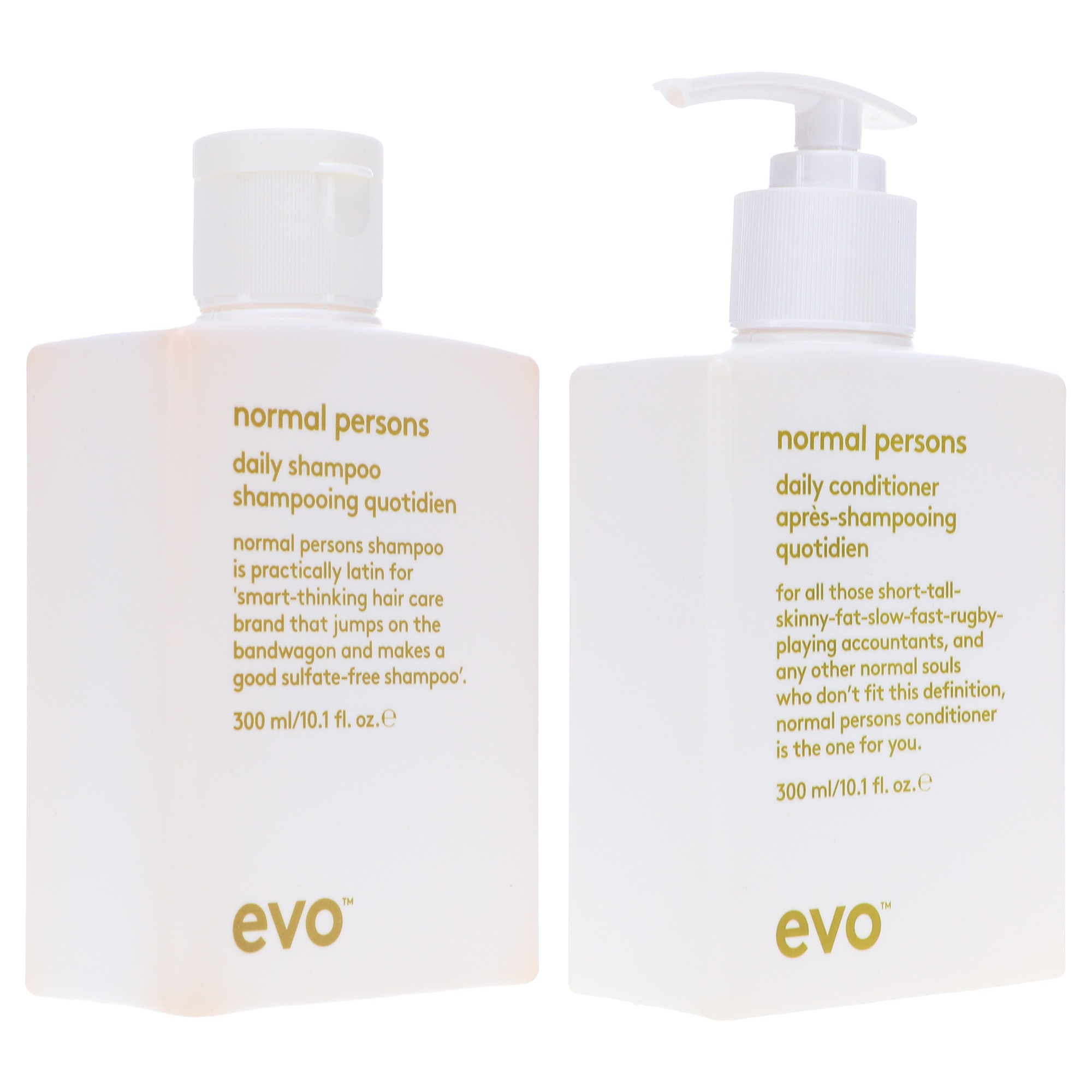EVO Normal Persons Daily Shampoo 10.1 oz & Normal Persons Daily Conditioner 10.14 oz Combo Pack
