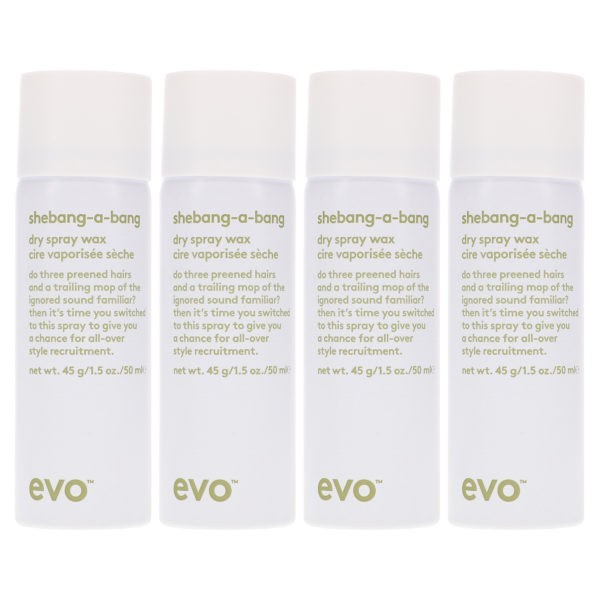 EVO Shebang-a-bang Dry Spray Wax 1.5 oz 4 Pack