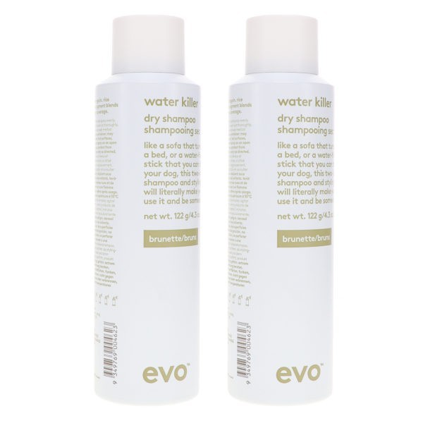 EVO Water Killer Dry Shampoo Brunette 4.3 oz 2 Pack