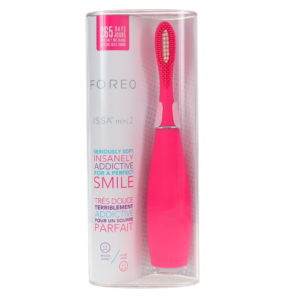 FOREO Issa Mini 2 Rechargeable Kids Electric Sensitive Toothbrush for Complete Oral Care, Wild Strawberry