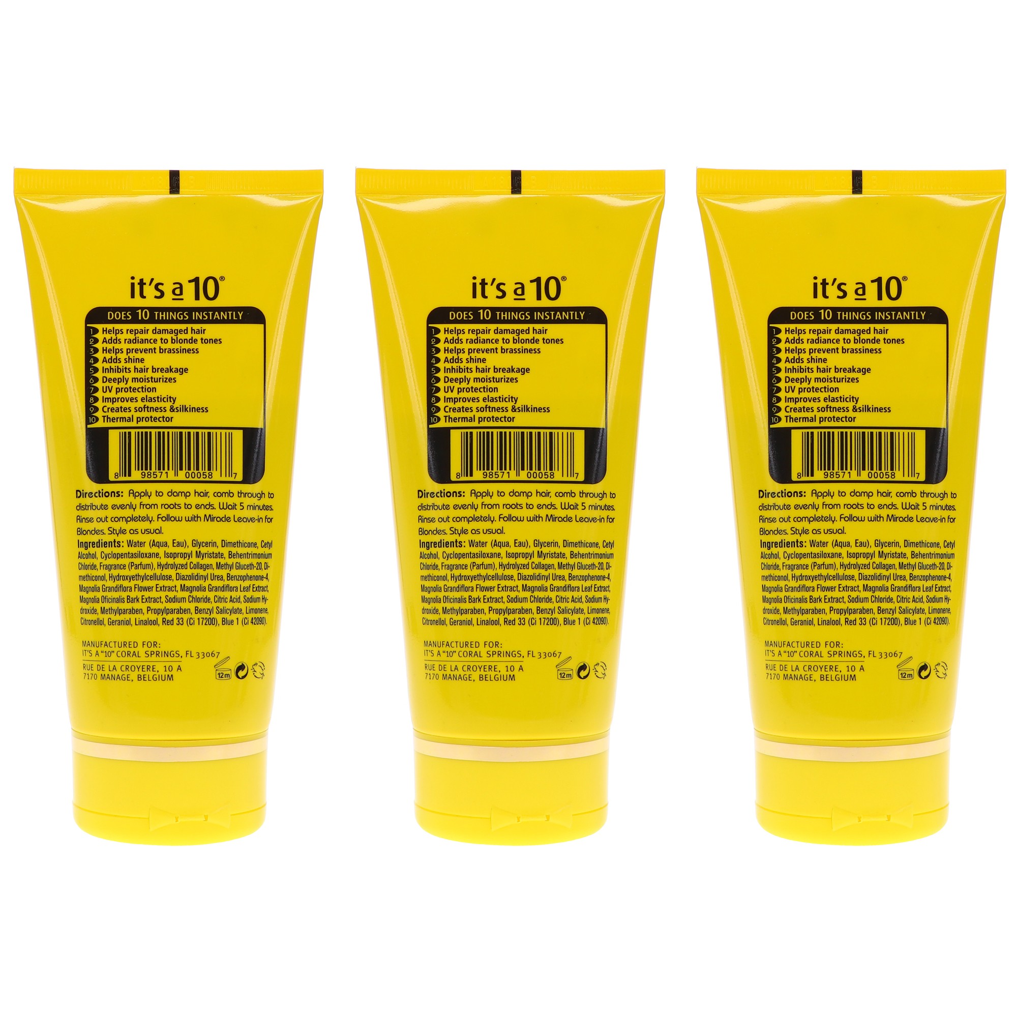 It's a 10 Miracle Blonde 5 Min Repair 5 oz 3 Pack