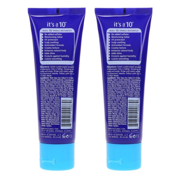 It's A 10 Miracle Moisture Shampoo 2 oz 2 Pack