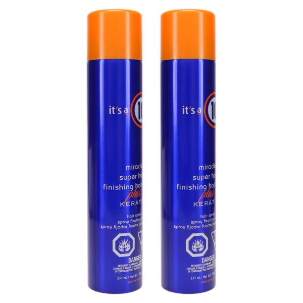 It's a 10 Super Hold Finish Spray Plus Keratin 10 oz 2 Pack