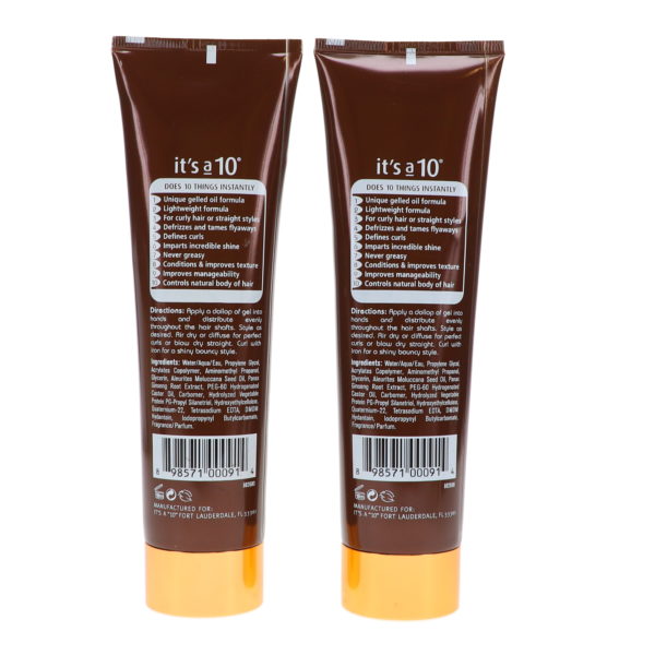 It's a 10 Miracle Defrizzing Gel 5 oz 2 Pack