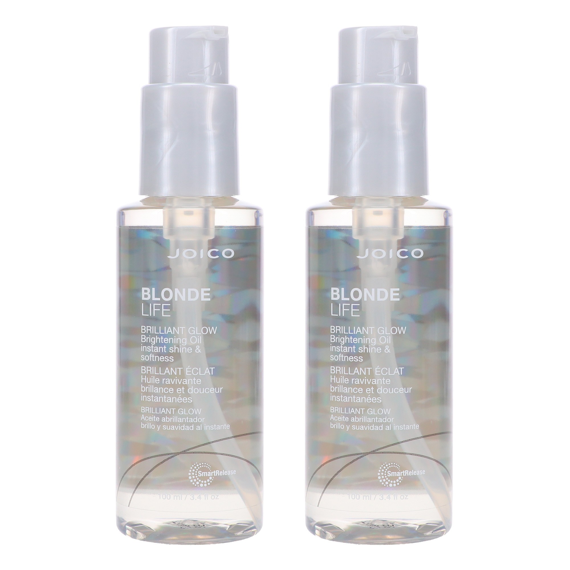 Golden blonde hair oil with shimmering highlights