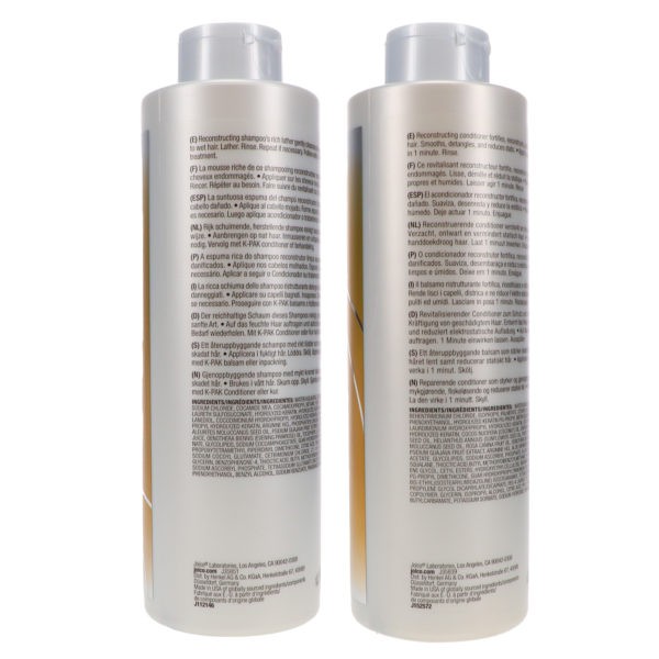 Joico K-Pak Reconstruct Shampoo 33.8 oz & Reconstruct Conditioner 33.8 oz Combo Pack