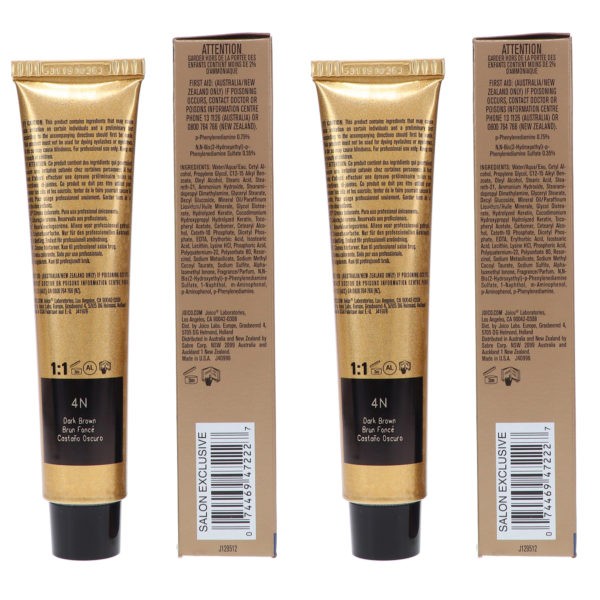 Joico Vero K-Pak Hair Color 4N Dark Brown 2.5 oz 2 Pack