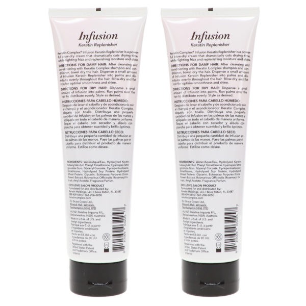 Keratin Complex Infusion Therapy Keratin Replenisher 4 oz 2 Pack