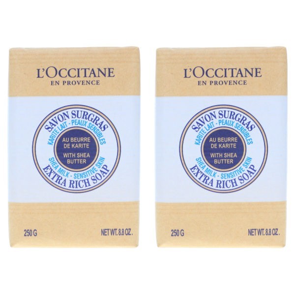 L'Occitane Shea Milk Bar Soap 8.8 oz 2 Pack