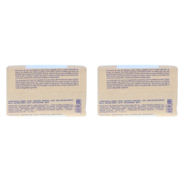 L'Occitane Shea Milk Bar Soap 8.8 oz 2 Pack