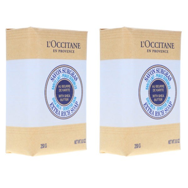 L'Occitane Shea Milk Bar Soap 8.8 oz 2 Pack