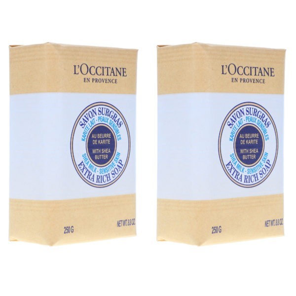 L'Occitane Shea Milk Bar Soap 8.8 oz 2 Pack