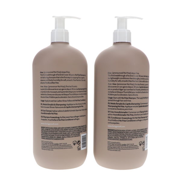 Living Proof No Frizz Shampoo 24 oz & No Frizz Conditioner 24 oz Combo Pack