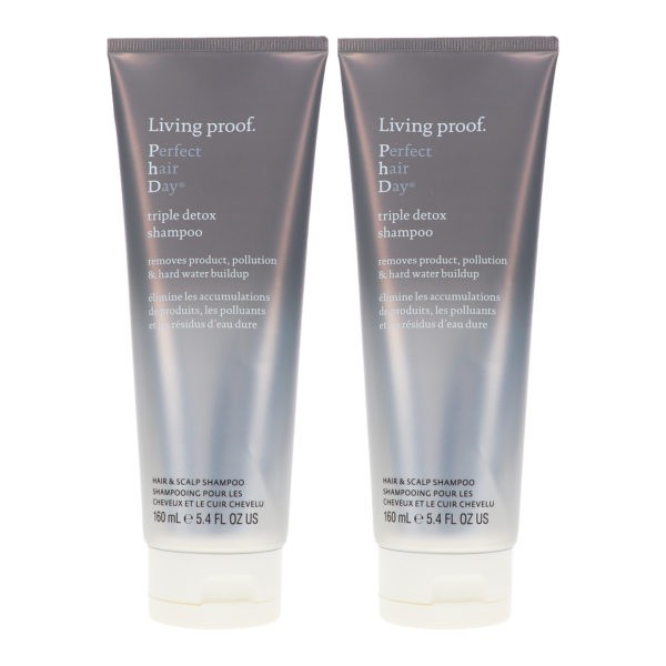 Living Proof Perfect Hair Day Triple Detox Shampoo 5.4 oz 2 Pack