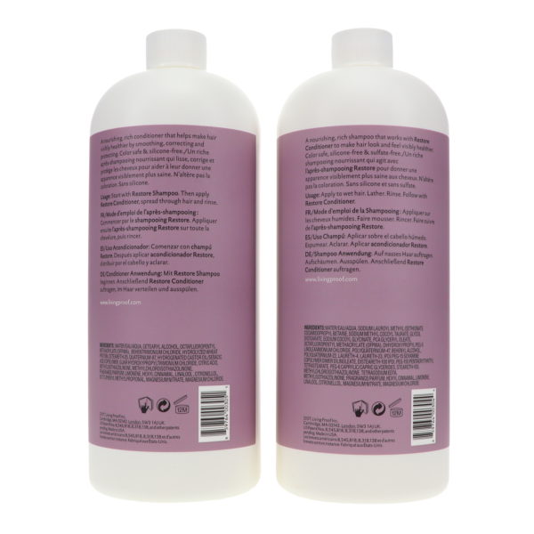 Living Proof Restore Shampoo 32 oz & Restore Conditioner 32 oz Combo Pack